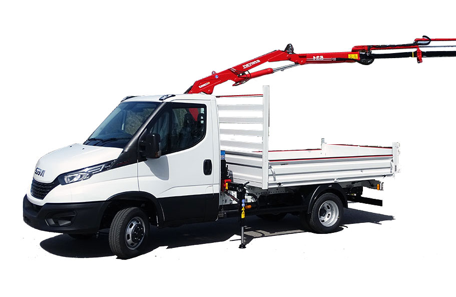 Camion grue 3,5 tonnes à petit bras
