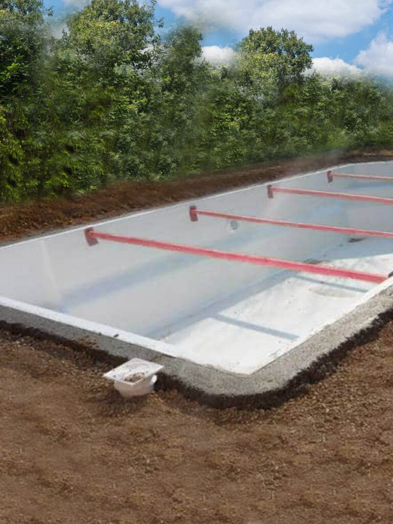 Pose piscine coque Bora Bora : remblai et remplissage
