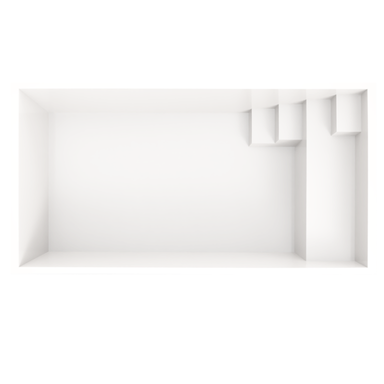 Piscine coque coloris Blanc cristal