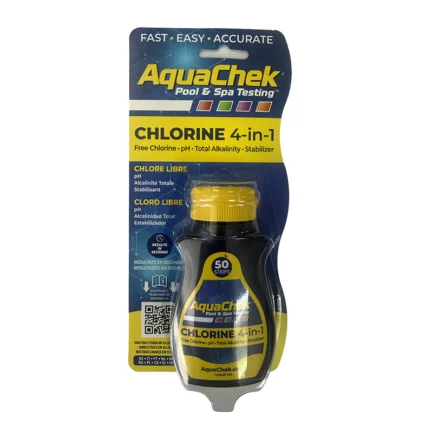 Aquachek Chlorine 4-in-1 – Bandelettes Piscine